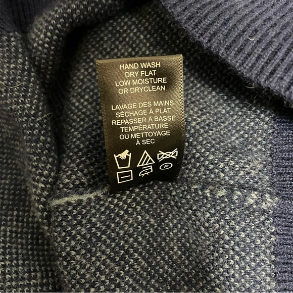 Grafton navy blue crew neck patterned sweater large L baggy gorecore Grampacore - Picture 4 of 5